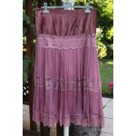 Magnifique jupe vieux rose stella forest en soie dentelle et ht en velours. ds le style jupon , cette ...