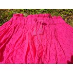 Neuve jupe a volants fuchsia broderie anglaise in extenso - 10 ans