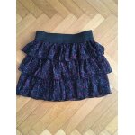 Jupe  volants noire imprime taille s