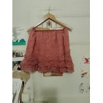Jupe � volants rose / gris 40 l la redoute cr�ation.