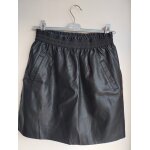 Jupe zara basic noir simili cuir ts