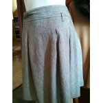 Jupe zara lin 40 gris