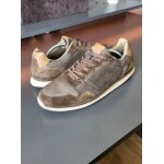 Kappa chaussure marron et blanc en daim et cuir 46 eu / 12 us homme et femme basket de ville