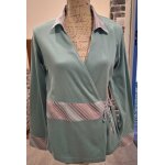 Kimono cache - coeur turquoise et � rayures