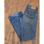 Levi�s jean 529 bootcut w29 l34 (38 m) bleu d�lav� ourlets us�s coupe �vas�e vintage