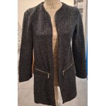 Long manteau gris sans fermeture