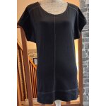 Long tee - shirt noir avec les coutures visibles