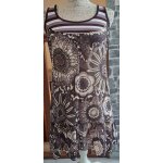 Longue tunique transparente imprim�e mauve