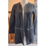 Longue veste grise sans fermeture