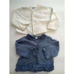 Lot de 2 gilets boutonns bb fille taille 6 mois