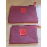 Lot de 2 pochettes en tissu violettes - rodier