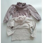 Lot de 2 sous - pulls grain de bl et tape  l'oeil bb fille taille 12 mois