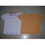 Lot de 2 tee - shirts manches courtes (1 blanc col rose et 1 orange) motif so pretty h&m taille 8 ans ...