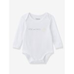 Lot de 3 bodies en coton bio (vertbaudet)