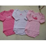 Lot 3 bodies manches longues rose / mauve petit bateau - 3 mois Lot 3 bodies manches longues rose / mauve petit bateau - 3 mois