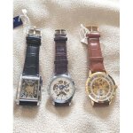 Lot de 3 montres automatiques squelette homme - neuves avec �tiquettes