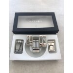 Lot de 5 boucles de ceinture mtal de marques : 1 boucle neuve azzaro avec coffret, 1 boucle valentino ...