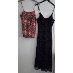 Lot d'un d�bardeur boule fleuri naf naf et une robe � bretelles en 34