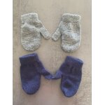Lot de deux paires de moufles marine et grises kiabi taille 3 / 6 ans