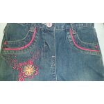 Lot en jean 12 mois : . 1 pantalon la compagnie des petits 100 % coton. fleur. longueur totale : 37 cm ...