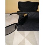Lunettes de soleil balenciaga noires avec logo dor (bb0310sk 001)