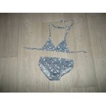 Maillot 2 pi�ces darina bleu marine et blanc taille 10 ans neuf