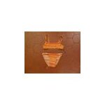 Maillot de bain 2 pi�ces ray� orange tribord