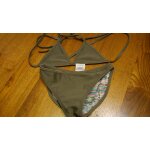 Maillot de bain 2 pices triangle dcathlon 6 ans vert kaki tbe