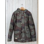 Manteau blouson hiver  capuche vans homme - marron vert camouflage - taille m