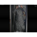 Manteau doudoune gris argent brillant