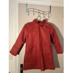 Manteau fille tissaia rouge terracotta style peau lain�e 10 ans