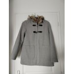 Manteau gris duffle coat capuche 36 s kiabi