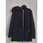 Manteau noir caban  capuche fourrure kiabi taille 36