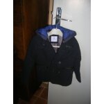 Manteau oka�di capuche amovible 4 ans 95% polyester, 4% viscose , 1% �lasthanne, bleu marine.
