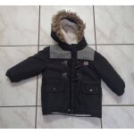 Manteau parka noir avec capuche fourrure gemo taille 18 mois