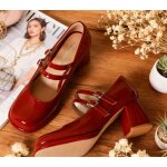 Mary janes �l�gantes � talons carr�s