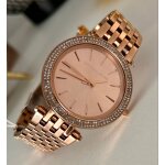 Michael kors montre darci pour femme, mouvement  quartz trois aiguilles, ton or rose, bracelet en acier ...