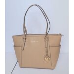 Michael kors : le sac cabas jet set large saffiano / crossgrain leather top - zip tote