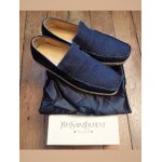 Mocassins / espadrilles bleu jean - pointure 41 - yves saint laurent rive gauche