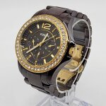 Montre femme acier doré céramique fossil riley ce - 1044 Montre femme acier doré céramique fossil riley ce - 1044