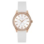 Montre femme guess ladies trend bracelet silicone blanc
