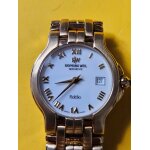 Montre femme vintage electroplace 18k avec bouton en pierre pr�cieuse geneve - noir