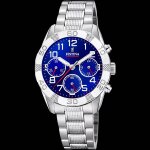 Montre festina junior collection f20345 / 2 bleu, bracelet en acier enfant
