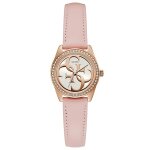 Montre guess en cuir rose