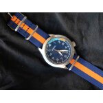 Montre homme fossil am4554, bracelet nato bicolore.