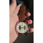 Montre homme gucamel automatique � cadran squelette � bracelet cuir marron