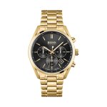 Montre homme hugo boss champion 1513848 bracelet acier dor� jaune 44mm