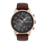 Montre homme hugo boss navigator 1513496 brun