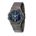 Montre homme maserati en acier gris