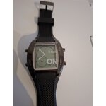 Montre homme multifonctions noire double affichage